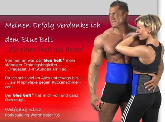 Bauch Weg Gürtel - Blue Belt ® Gr. XS - XL