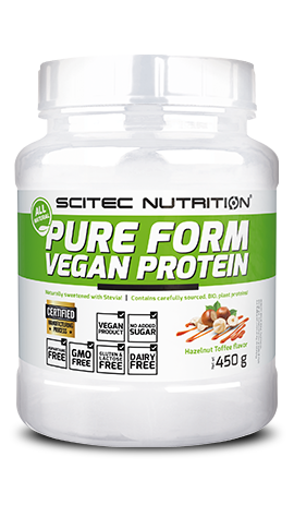 Pure Form Vegan Protein Haselnut Toffee 450g